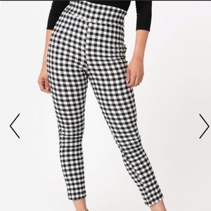 Unique Vintage Plaid Cigarette Pants